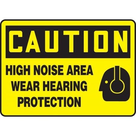 OSHA CAUTION SAFETY SIGN HIGH NOISE MPPE673XV
